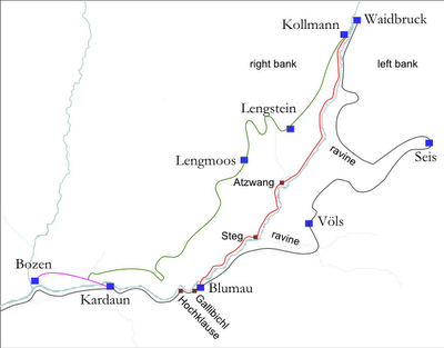 The Kuntersweg and two other ancient roads through the Eisack Valley